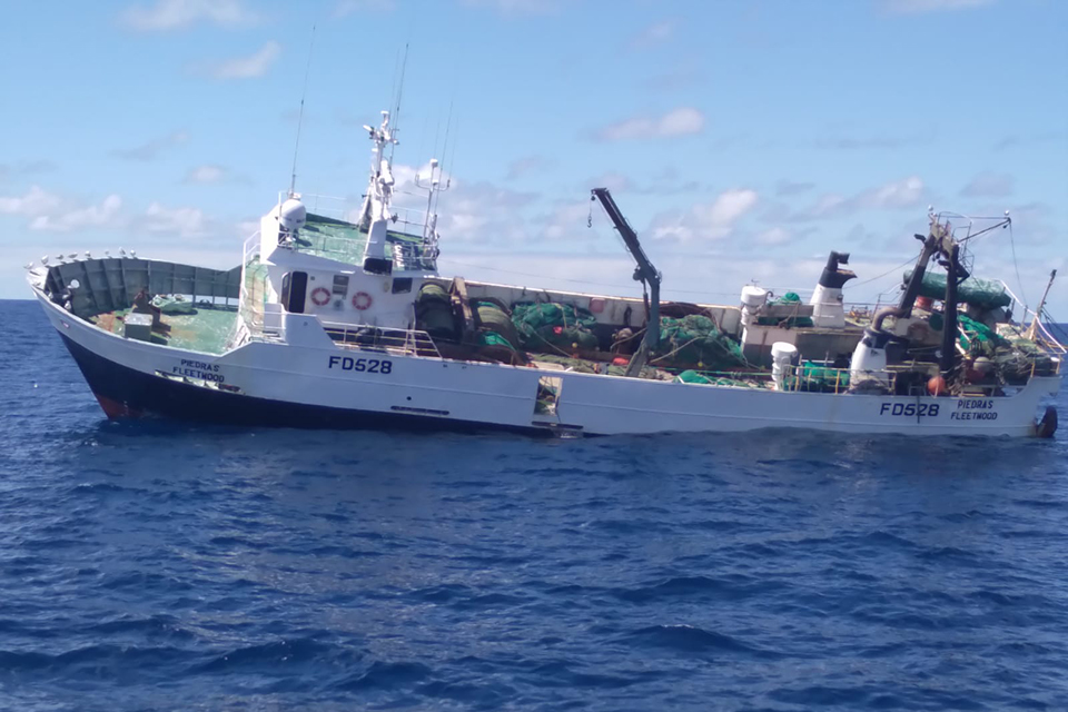 Flooding, capsize and sinking of stern trawler Piedras