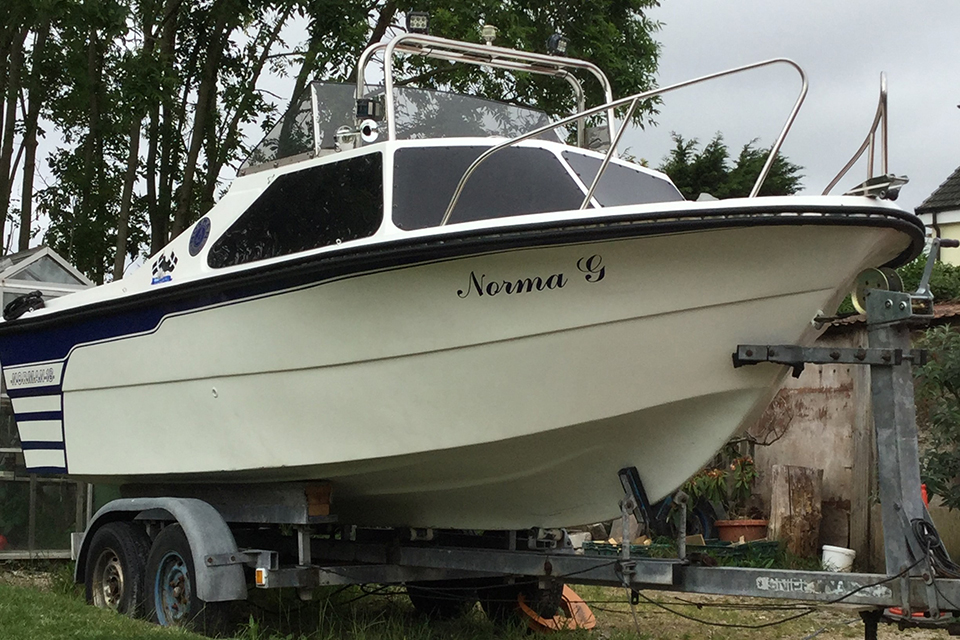 Capsize of motor cruiser Norma G with loss of 1 life