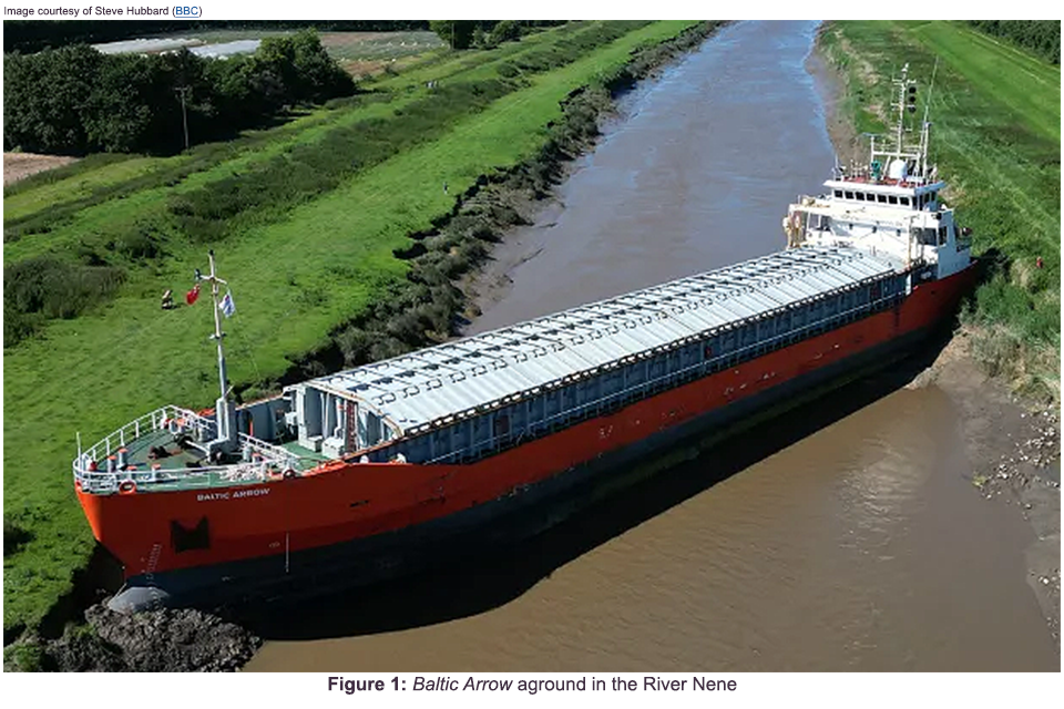 Grounding of general cargo vessel Baltic Arrow